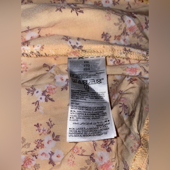 Old Navy Yellow Floral Sleeveless Smocked 2XL‎ Mini Dress Summer Travel Vacation - Picture 4 of 5